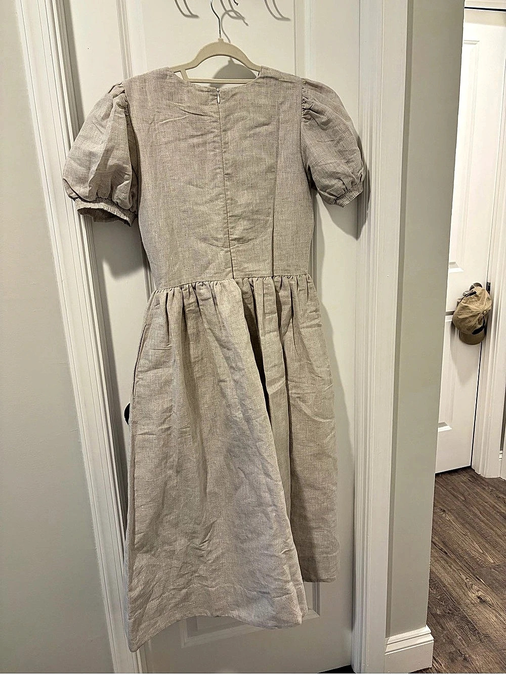 LAUDE the Label Linen-Look Midi Dress in Beige - Picture 3 of 3